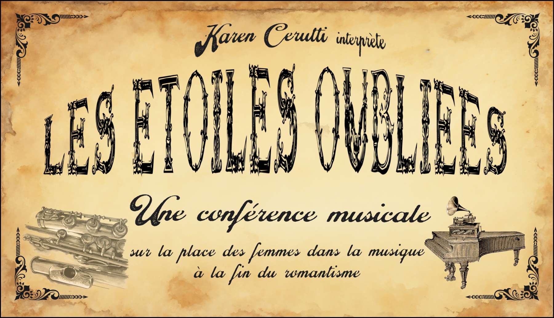 29 Mai « Les étoiles oubliées » Repas - Conférence musicale... entete les étoiles oubliées conf web